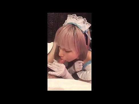 ❤️ 日本偶像[mayuka]，法国女仆装，第一部分，口交和用乳液打飞机 ❤❌ Anal video❌❤